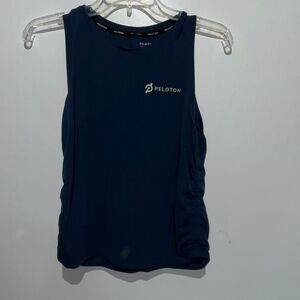 Peloton Women's Navy Blue Dreamblend Side Cinched Athletic Tank Top Size Medium
